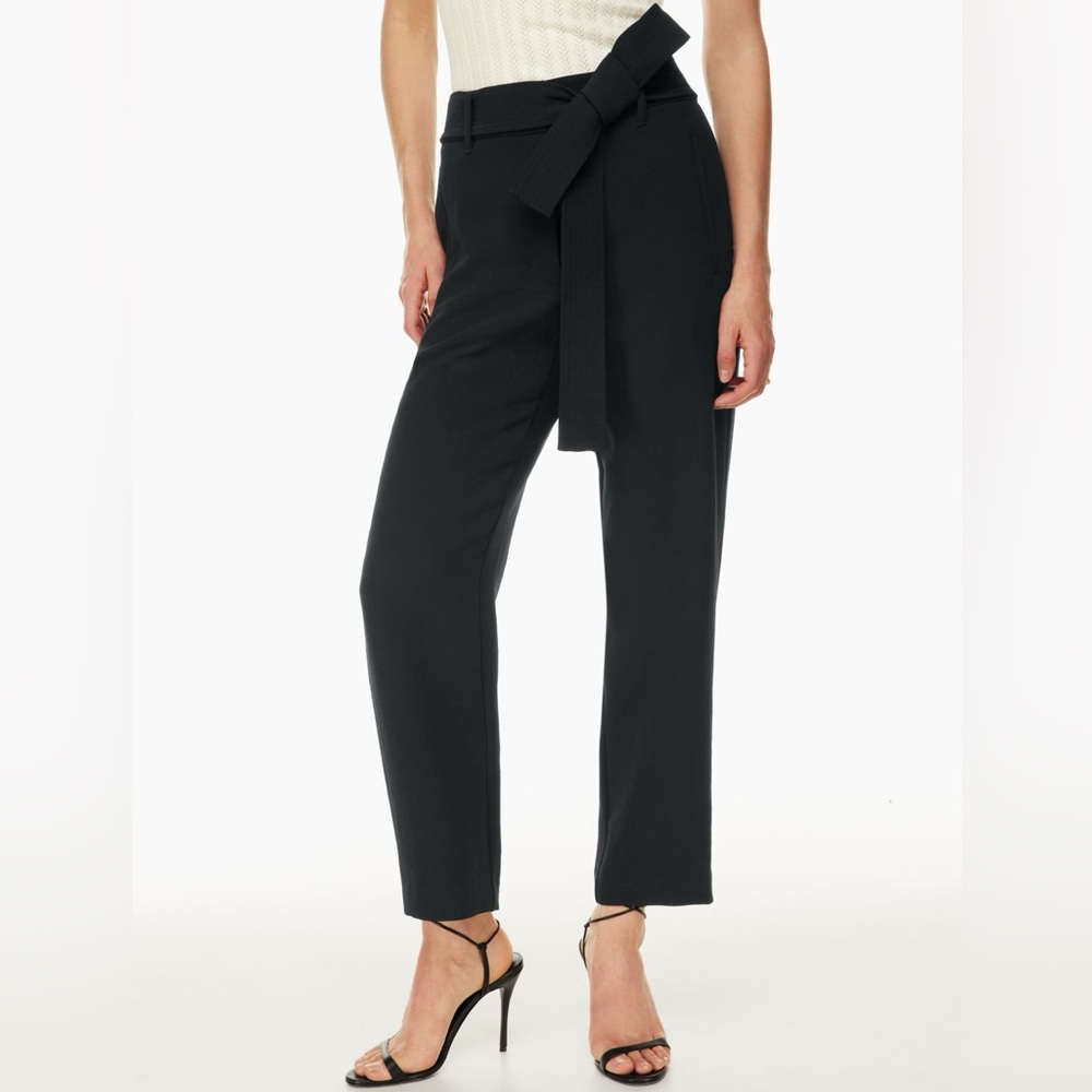 Aritzia Wilfred Tie Front Pant Black Short Length